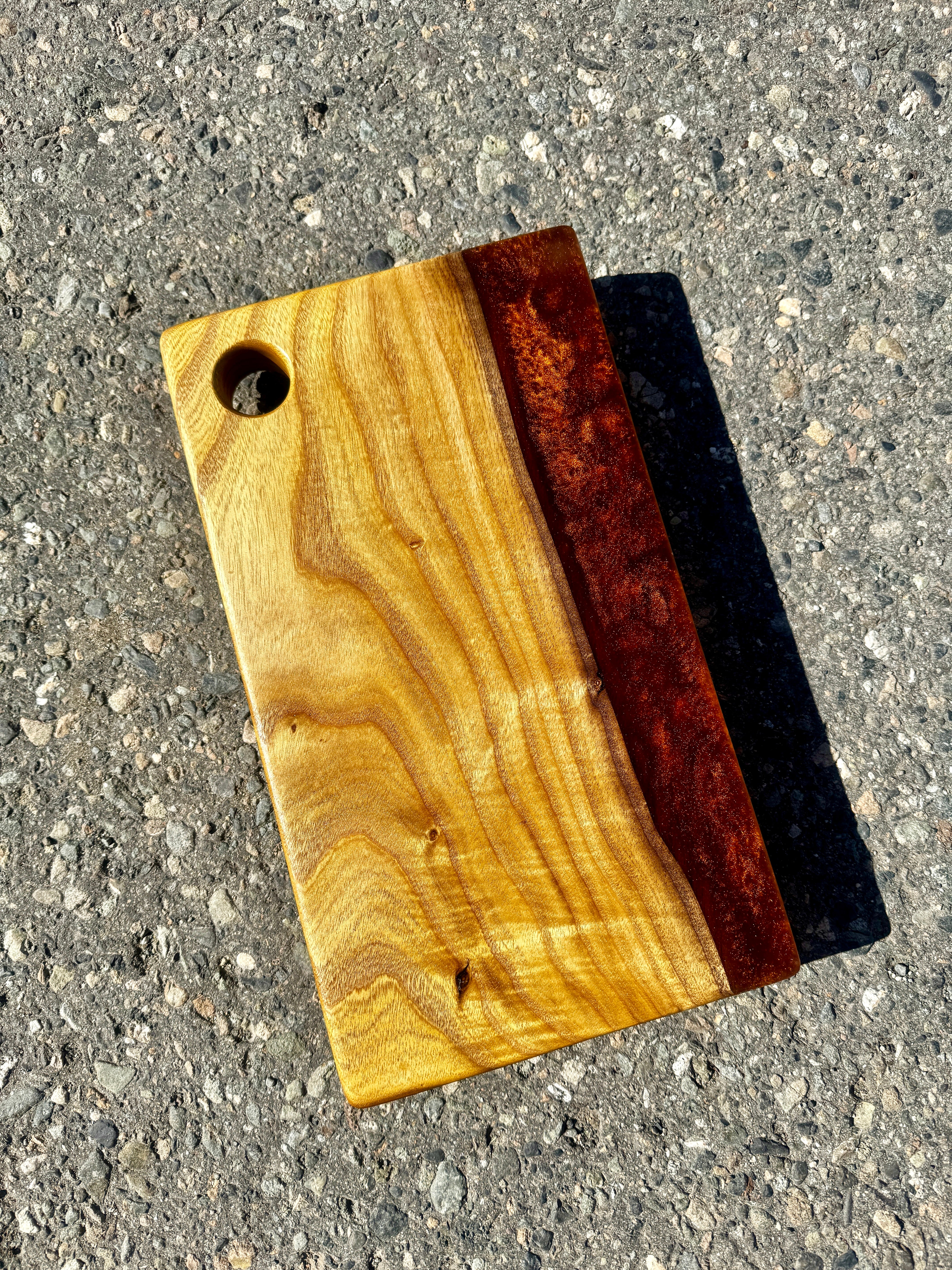 Catalpa & Deep Rust Resin Charcuterie Board